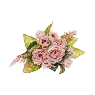 Imagem de Arco De Rosas De Seda Com 9 Cabeças, Flor Artificial Para Decoração De