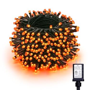 Imagem de Toodour Luzes de Natal laranja à luz de velas, 350 m, cordão de luzes LED com 9 modos, temporizador, conectável, luzes de Natal laranja reguláveis para casa, festa, jardim, quintal, decorações de