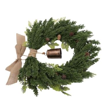 Imagem de Generic Grinalda de Cedro de 19,7 Polegadas Com Guirlanda de Natal de Cedro, Guirlanda de Agulha de Pinheiro para Decoração Ao Ar Livre, Decoração de de Natal Durável para a Temporada Festiva