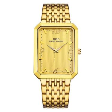 Imagem de Relógio De Quartzo Masculino Ibso 9233 à Prova D'água Ouro