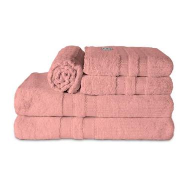 Imagem de Jogo de Toalhas Banho 5 Peças Gigante Paris Hipoalergenica - Dianneli,