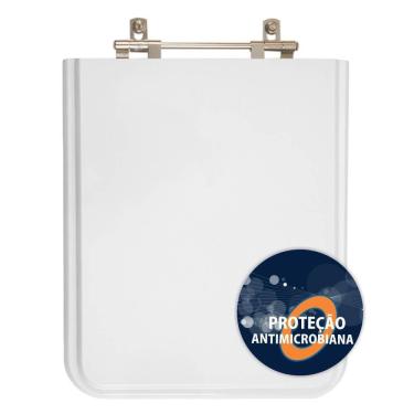 Imagem de Assento Sanitario Poliester Antibacteriano Square Branco Para Vaso Incepa Cidamar