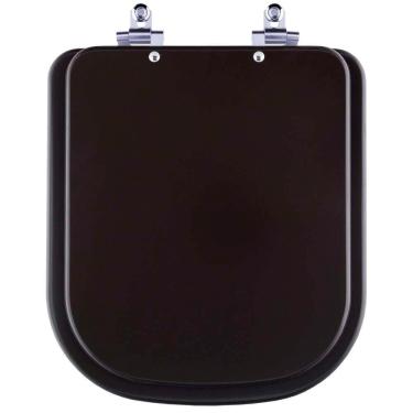Imagem de Tampa De Vaso Sanitário Com Amortecedor Piano Marrom Fosco Para Bacia Deca