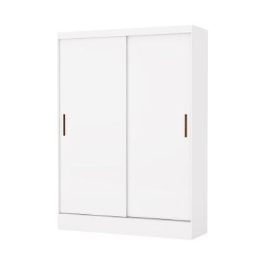 Imagem de Guarda Roupa Solteiro Santiago 2 Portas 2 Gavetas Sem Espelho Carioca Moveis Branco