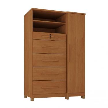 Imagem de Cômoda Com Sapateira Imperial 1 Porta 5 Gavetas Cinamomo
