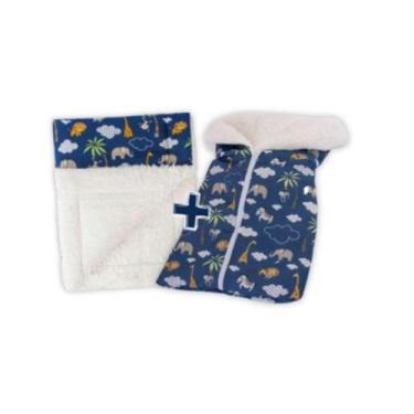 Imagem de Saco De Dormir Para Bebê Com Manta Sherpa Recém Nascido - Marli Baby E