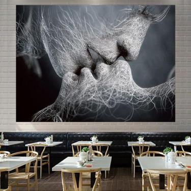 Imagem de Tapeçaria, pintura abstrata de seda, casal, 150x130cm, microtecido - y