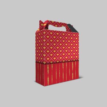 Imagem de Kit 12 Caixa Para Presente Tam G 29x22x9 Com Desenho - NoBrand, Coraçã