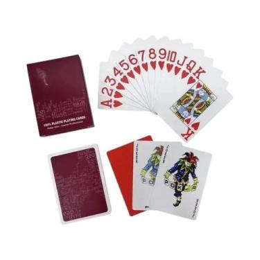 Imagem de Cartas De Poker Premium Texas PCV Vermelhas E Pretas, Baralhos De Índi