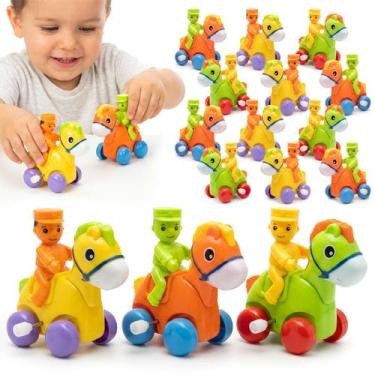 Imagem de Kit 24 Brinquedos De Cavalinho Interativo Com Movimento A Corda Atacad