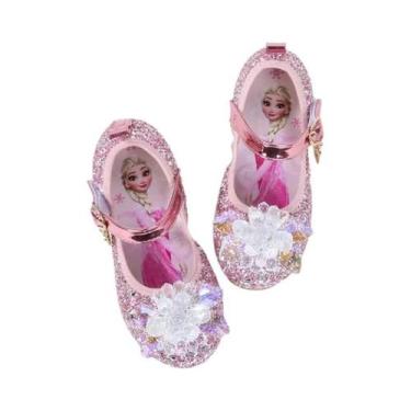 Imagem de Sapatos De Cristal Com Strass Da Princesa Disney Frozen Para Meninas T