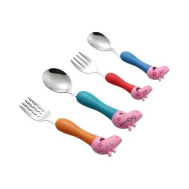 Imagem de Conjunto De Utensílios De Mesa Infantil Peppa Pig Unicórnio 4 Peças Ga