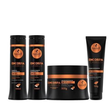 Imagem de Kit Haskell Encorpa Cabelo Shampoo 300ml + Condicionador 300ml + Másca
