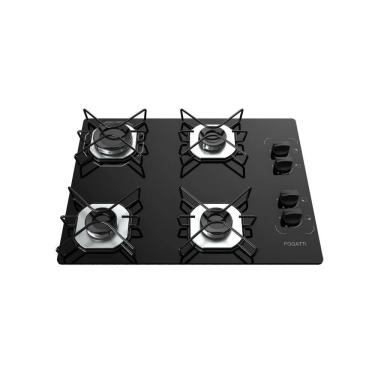 Imagem de Fogao Cooktop Fogatti Ori 4 Bocas Vidro Preto Bivolt