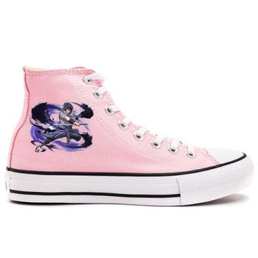 Imagem de Tênis Naruto Sasuke Cano Alto Novidade Botinha Infantil  - Star, Rosa,