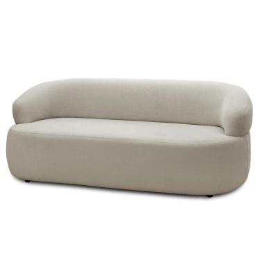 Imagem de Sofá 2 Lugares Living Orgânico Sala de Estar 140cm Conka F05 Boucle Bege - Mpozenato