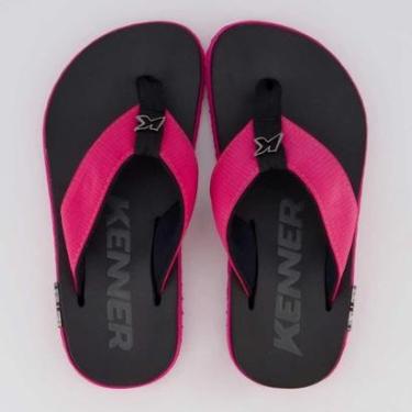 Imagem de Chinelo Kenner Kivah Feminino Preto e Rosa-Feminino