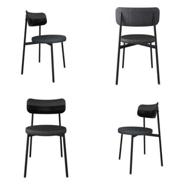 Imagem de Cadeira Kyta Fixa com 4 Pés 50 X 44,7 X 83,8 Cm com 4 Unidades - Metal