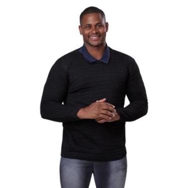 Imagem de Suéter Masculino De Lã Tricô Blusa Frio Premium 7140-Masculino