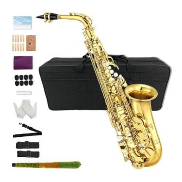 Imagem de Saxofone Alto Yinfente em Mi bemol com Kit Completo para Iniciantes