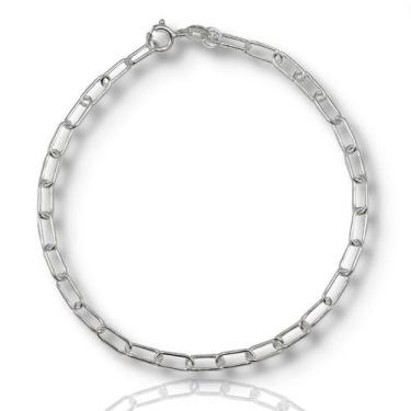 Imagem de Pulseira Bloquinho 3mm 18cm Prata Legitima 925 - Lojas La&Amp;Ny, 22, 