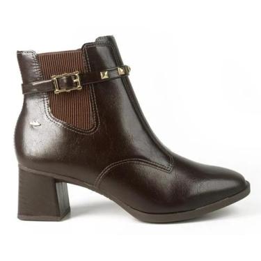 Imagem de Bota Dakota DO482 Cano Curto Salto Médio Vieri Feminina, 35, Marrom