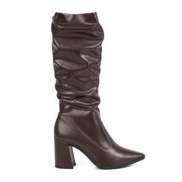 Imagem de Bota Feminina Dakota Cano Alto Amassada Tendência Moda D2173, 36, Rist