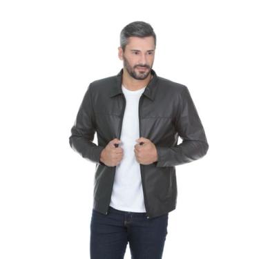 Imagem de Jaqueta de Couro Masculina Tradicional 125 Javali, Preto, XG