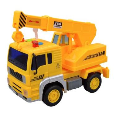 Imagem de Caminhão Fricção Construção Com Luz e Som DMT5697 - Dm Toys, Guindaste