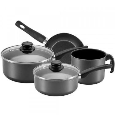Imagem de CONJUNTO DE PANELAS PANELUX ANTIADERENTE C/ 4 PEÇAS preto - CTMD