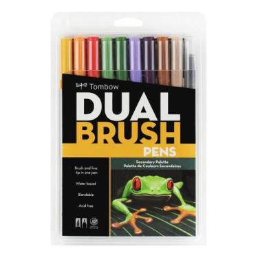 Imagem de Tombow Dual Brush Pens Tombow Secundárias Palette 10 Cores