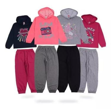 Imagem de Kit 4 Conjuntos Moletom Infantil Inverno Menina ou menino - Piradinhos