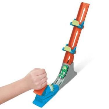 Imagem de Pista Hot Wheels Mattel Action Lançador Poder Vertical, Azul, Único