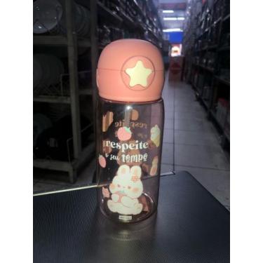Imagem de Garrafa fofa c/bico de silicone 550 ml fratelli, ROSA URSO