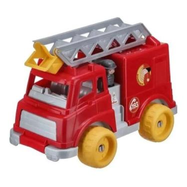Imagem de Caminhão de Bombeiro Com Blocos De Montar Gulliver - 5038