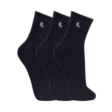 Imagem de Kit Com 3 Pares Meias Lupo Cano Médio Masculina Sport 3148 - Preto, Pr