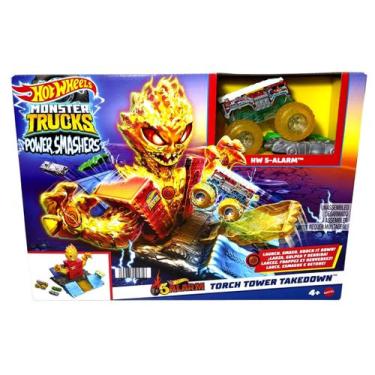 Imagem de Conjunto Playset Pista Hot Wheels Monstro De Fogo Arena Apaga Incêndio