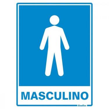 Imagem de Placa Sinalizacao Poliestireno 15X20 ''Sanitario Masculino'' 220Ag - S
