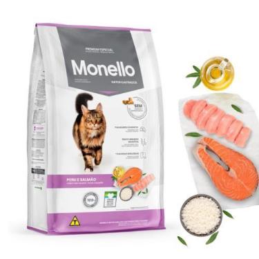 Imagem de Ração Gatos Castrados Peru e Salmao 1Kg Monello
