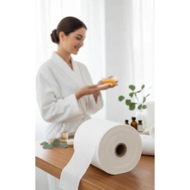 Imagem de Lenço TNT P/ Depilação Profissional 50m Branco - Congratulations Store