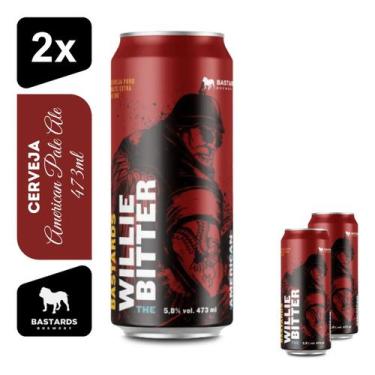 Imagem de Cerveja Bastards Willie The Bitter Apa 473ml Kit 2 Unidades