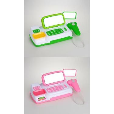 Imagem de Caixa Registradora Infantil Rosa com Scanner e Acessórios - Congratula