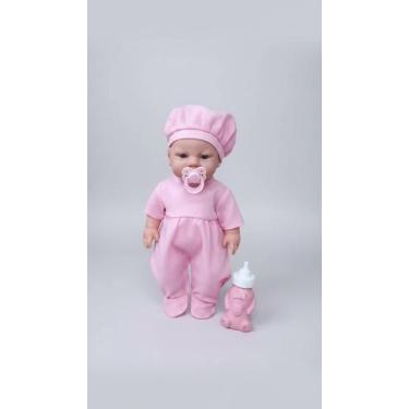 Imagem de Boneca Bebê Sono Acessórios Chupeta Mamadeira 32cm - Congratulations S