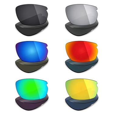 Imagem de 6 pares de lentes polarizadas de reposição Mryok para óculos de sol Oakley Carbon Shift – Stealth preto/vermelho fogo/azul gelo/prata titânio/verde esmeralda, ouro 24K
