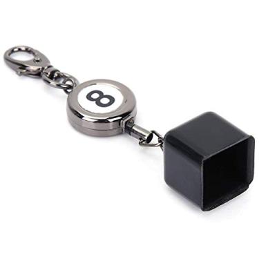 Imagem de Snooker Cue Caixa de giz Bilhar Bolso de giz Bolso de piscina Cue Bolsa de giz com chaveiro retrátil