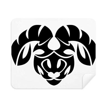 Imagem de Constellation Aries Zodíaco Symbol Pano de limpeza Limpador de tela 2 peças Tecido de camurça