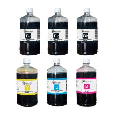 Imagem de Kit 6 Litros Tinta Genérica APOLLO INKJET P/ Impressora Brother Mfc-j6510dw/ Dcp