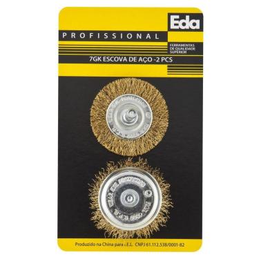 Imagem de Kit 02 Escovas De Aço Redonda/Copo 7Gk Eda