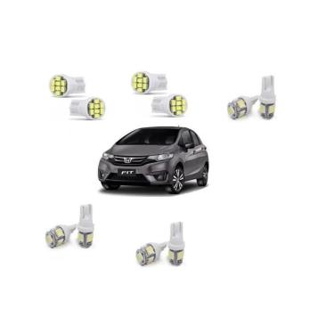 Imagem de Kit Led Honda New Fit 2015 E 2016 Pingo Teto Placa Ré Top