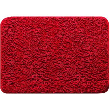 Imagem de Tapete De Banheiro Vermelho Comfort Microfibra 40X60 Cm - Jolitex